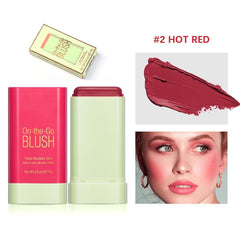 Lovelycat natural-sheen blush stick close-up conveying soft, radiant finish.