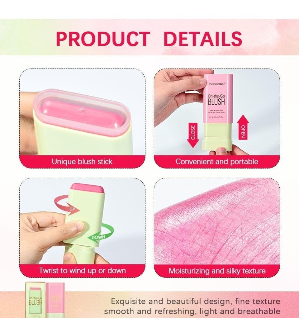 Lovelycat travel-friendly blush-stick ideal for on-the-go touch-ups.