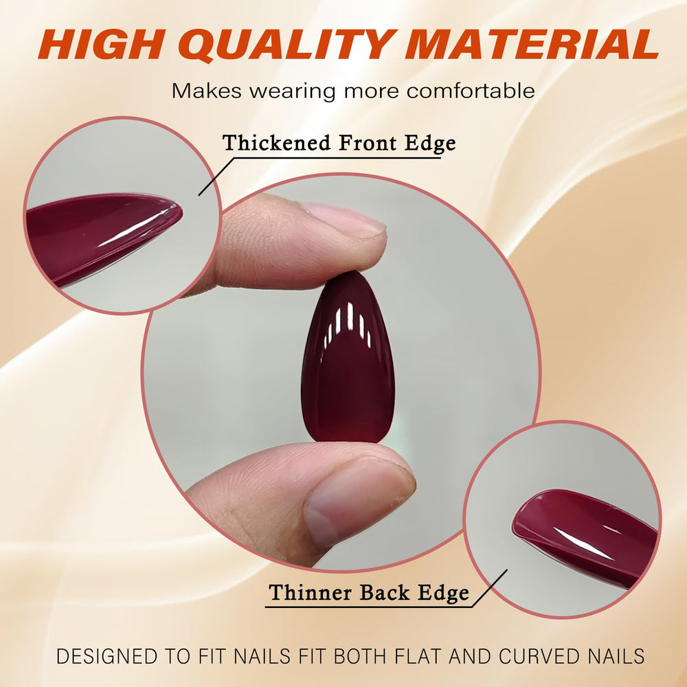 LoveOurHome almond nails made from durable ABS material.