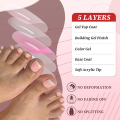 LoveOurHome French-tip toenails on feet give a polished look