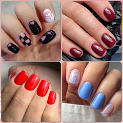LoveOurHome French tips nude and black nails for elegant style options