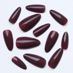 LoveOurHome hands wearing press-on nails for everyday wear.