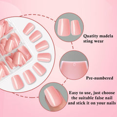 LoveOurHome nude coffin press-on nails glue tube – precise glue for durable wear.