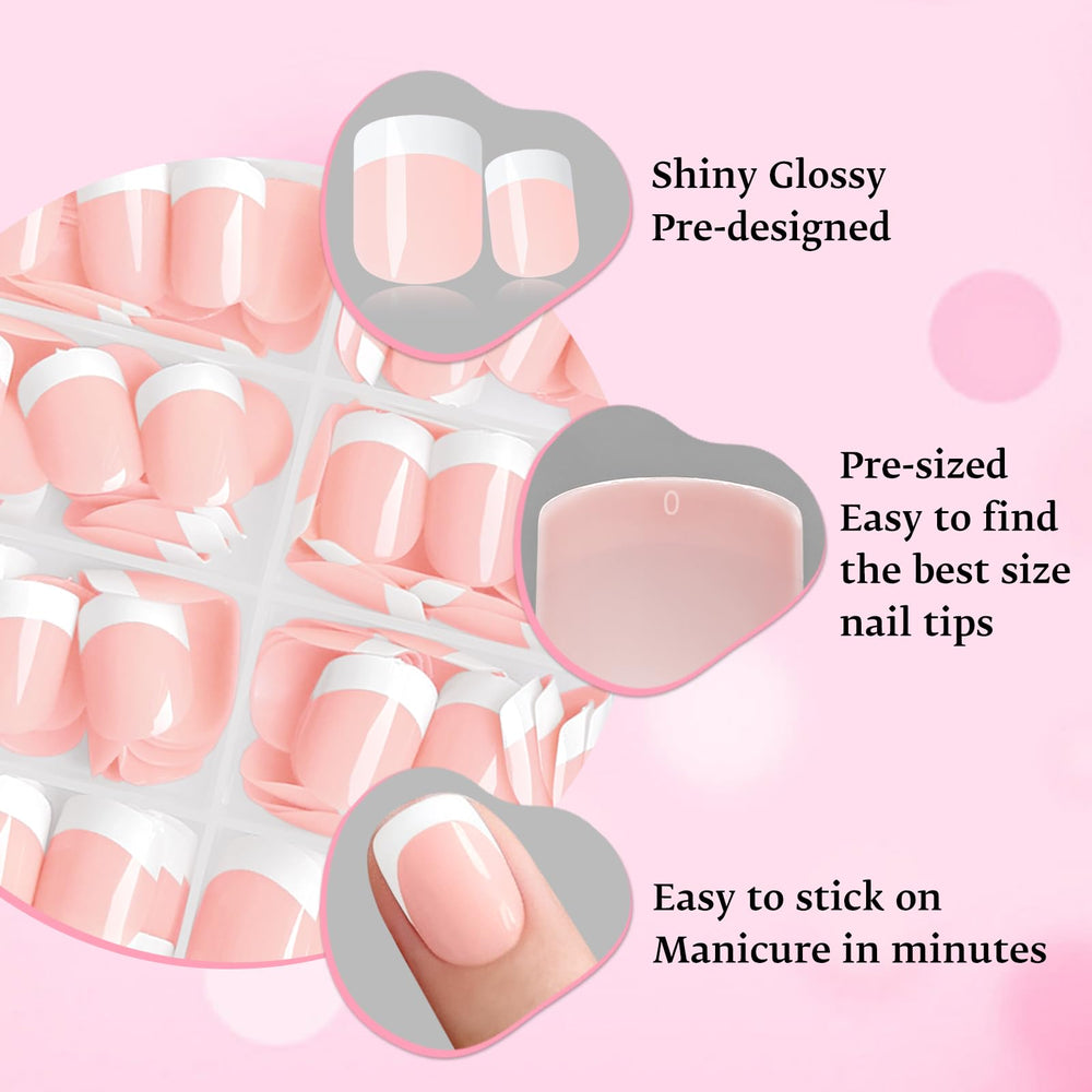 LoveOurHome versatile French tip nails for casual and formal looks