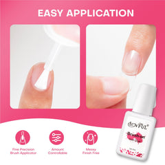 Lovful quick-dry brush-on nail glue dries in 5–10 seconds for fast manicures.