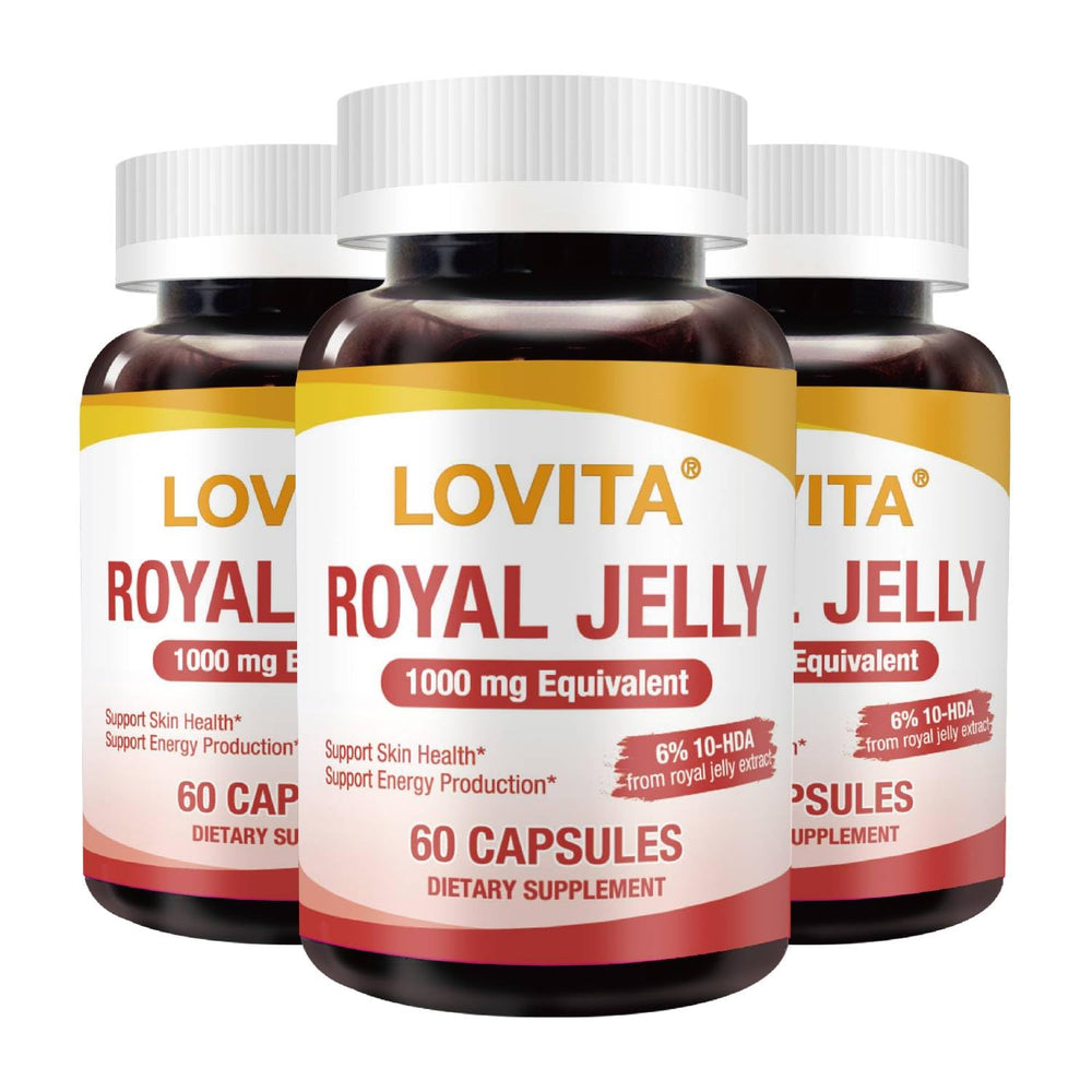 Lovita Royal Jelly 333 mg bottle labeled 3:1 concentrate
