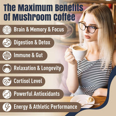 Low caffeine and sugar-free mushroom coffee product image