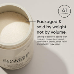 Nutrition label showing 11g collagen per scoop and 40 calories per serving