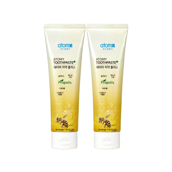 Front view of Low Fluoride Toothpaste with Propolis Extract 200g 2-pack