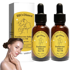 LOYOTICE Frankincense Resin Oil bottle pouring for facial hydration