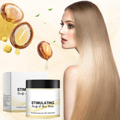 LSROUMEL balm on scalp demonstrates hydration and comfortable feel.