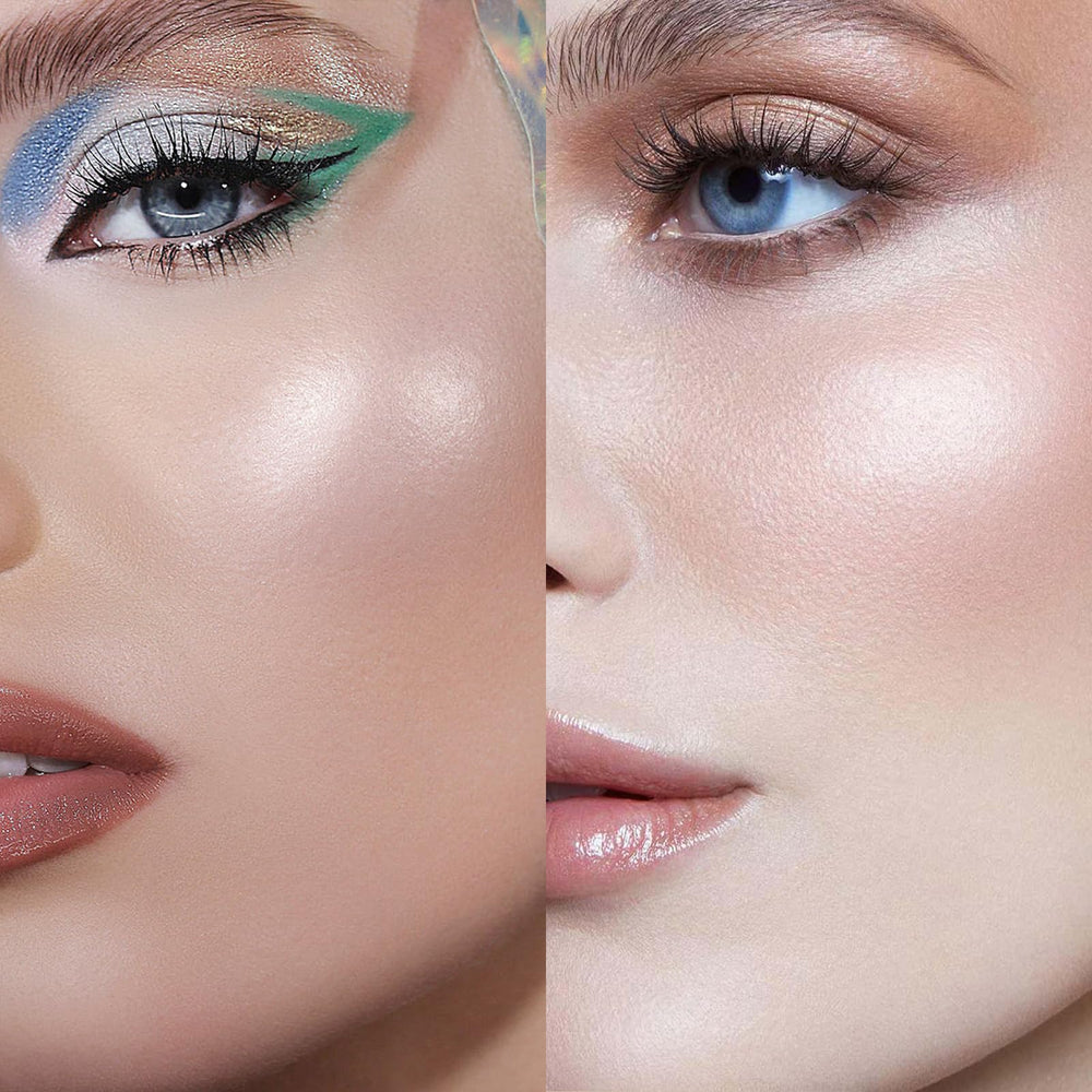 LSxia Champagne Gold swatch reveals luminous warmth across face.
