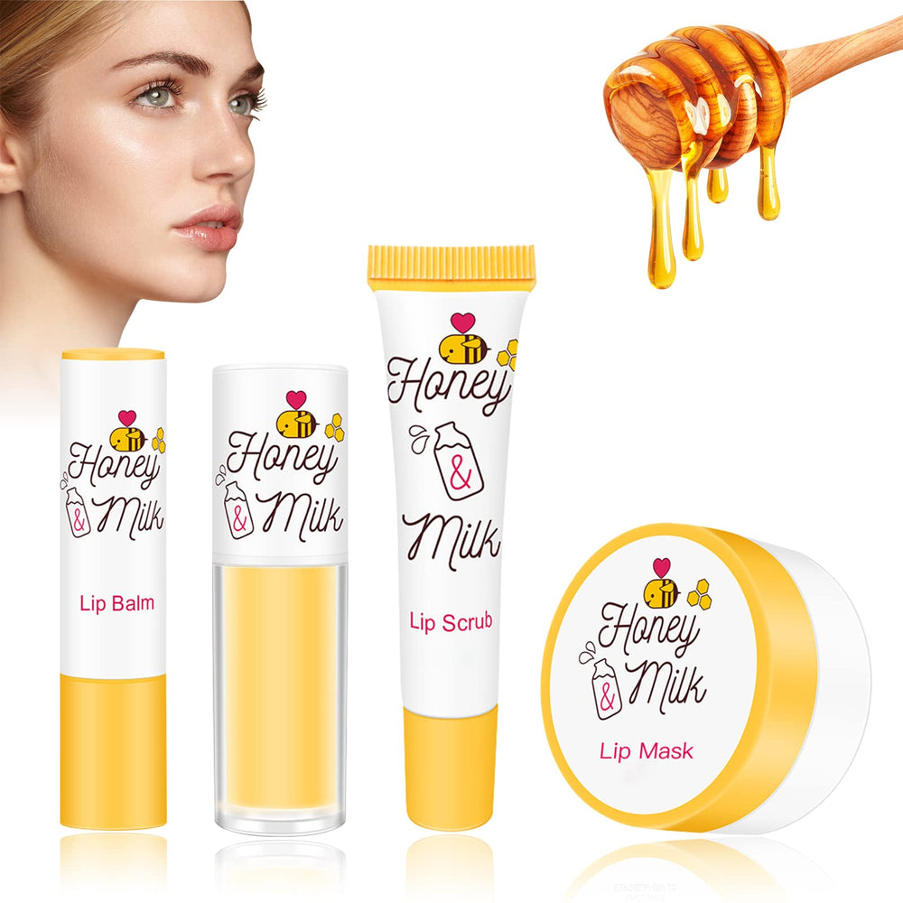 LSxia honey milk lip mask application scene for overnight hydration and repair