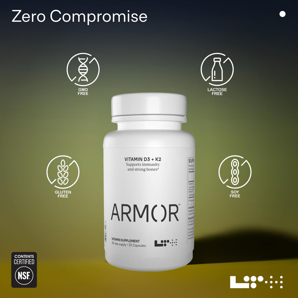 Packaging showing vitamin D3 and K2 ingredients