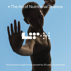 Healthy gut support imagery with gut-friendly blend