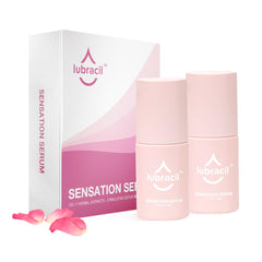 Front view of Lubracil Sensation Serum bottle for women