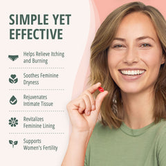 Lubracil Vaginal Moisturizer Pills in-hand conveys compact daily wellness option.