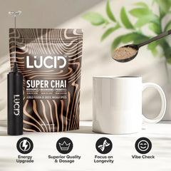 USA-made organic mushroom chai packaging