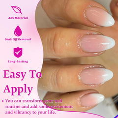 LuckForever almond nails short fit shows a snug, natural-looking coverage on nails.