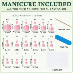LuckForever berry pink French-tip toe nails close-up shows stylish daily wear.