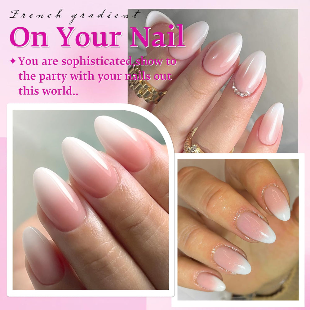 LuckForever reusable press-on nails in vibrant ombre offer versatile styling opportunities.