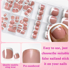 LuckForever white French tip toenails close-up for a classic chic look
