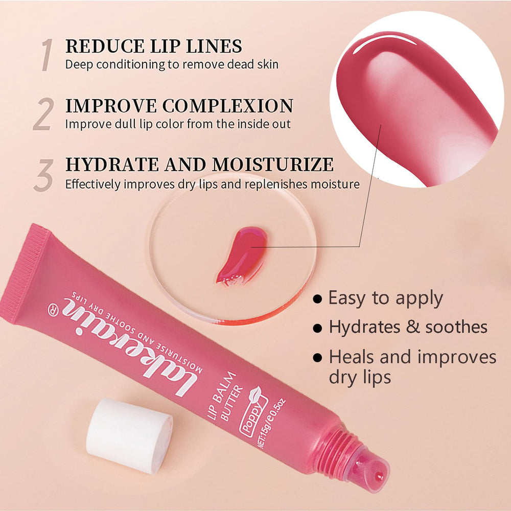 LuckNest Glow Lip Balm close-up highlighting smooth texture and rich gloss.