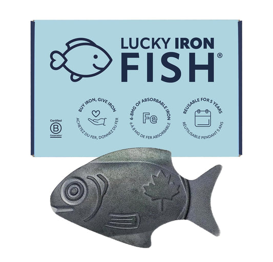 The Original Lucky Iron Fish® product with packaging