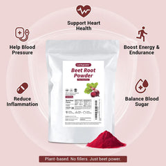 Beet root powder dissolving in liquid
