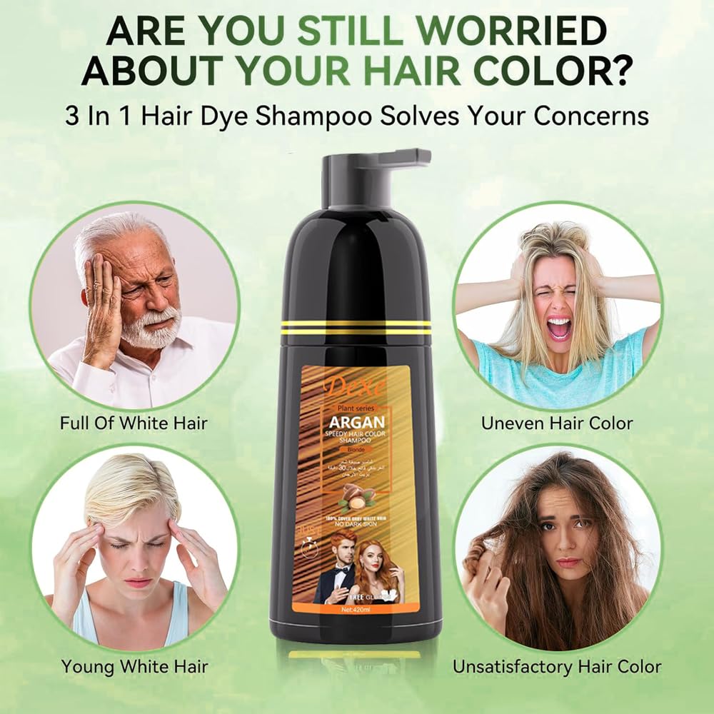Argan oil and roots glow with enhanced shine after use