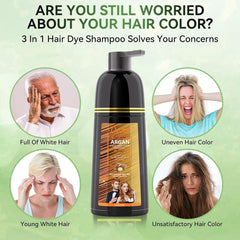 Argan oil and roots glow with enhanced shine after use