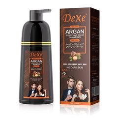LUJAJIAO instant dark brown shampoo bottle for easy at-home color