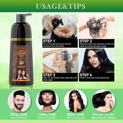 LUJAJIAO silky strengthened hair after using the 3-in-1 shampoo.