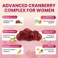 Supplement facts panel of Lukaree cranberry gummies
