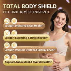 Graphic showing liposomal delivery and 98% absorption
