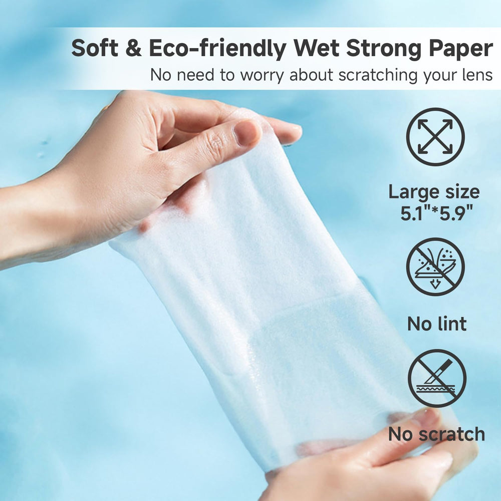 Lulumonster anti-fog wipes safely clean camera lens