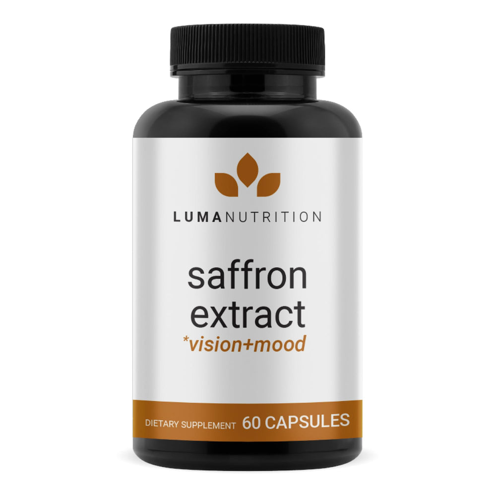 Luma Nutrition saffron extract capsules bottle and packaging