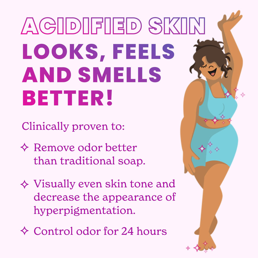 Lume Acidified Body Wash pour demonstrates easy, mess-free dispensing.