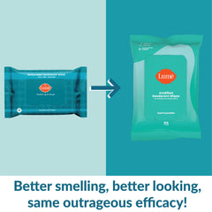 Lume Acidified Deodorant Wipes cool cucumber underarm application captures quick odor mitigation