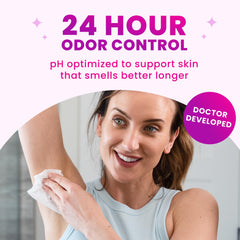 Lume acidified deodorant wipes underarm use for fast odor control