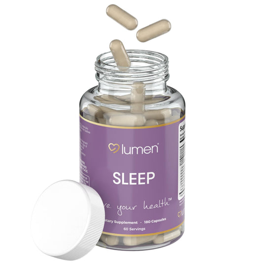 Lumen Naturals Natural Sleep for Adults bottle on a clean surface