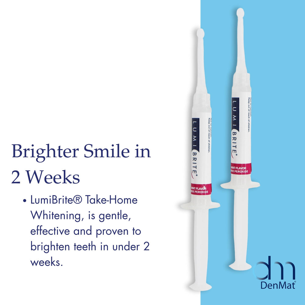 Close-up of LumiBrite whitening gel syringe tip