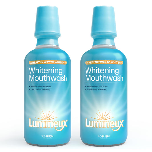 Front view of Lumineux Teeth Whitening Mouthwash 16 oz 2-pack