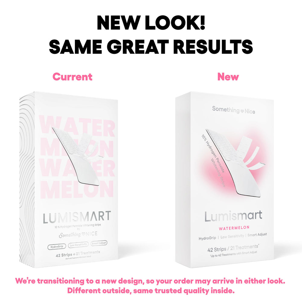 At-home use of Lumismart Whitening Strips for sensitive teeth
