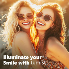 Bright smile after using Lumist whitening strips