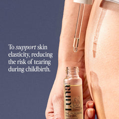 Fragrance-free Luna Birth Prep Massage Oil label