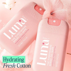 Luna Daily Body Cleansing Spray mineral-rich thermal water hydrates while cleansing.