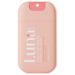 Luna Daily Body Cleansing Spray packaging highlights eco-friendly travel-ready design for on-the-go cleansing.