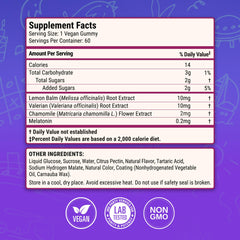 Display of Luna Kids Sleep Gummies bottle with 60 vegan gummies
