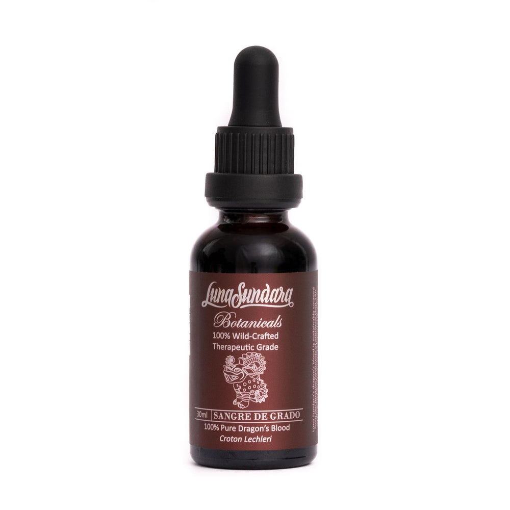 Front view of Luna Sundara Dragon's Blood resin 1oz bottle